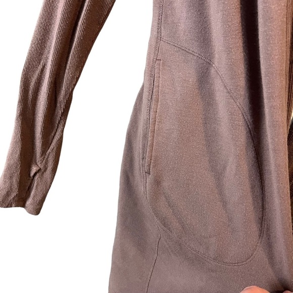 ATHLETA Cozy Soft Canopy Wrap in Nirvana Mineral Brown Cardigan Small - Picture 10 of 12